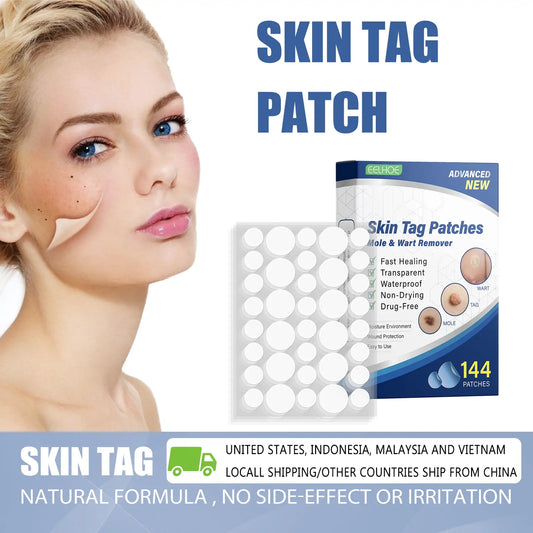 Invisible Acne & Skin Tag Remover Patch – Wart & Blackhead Sticker 144 pcs