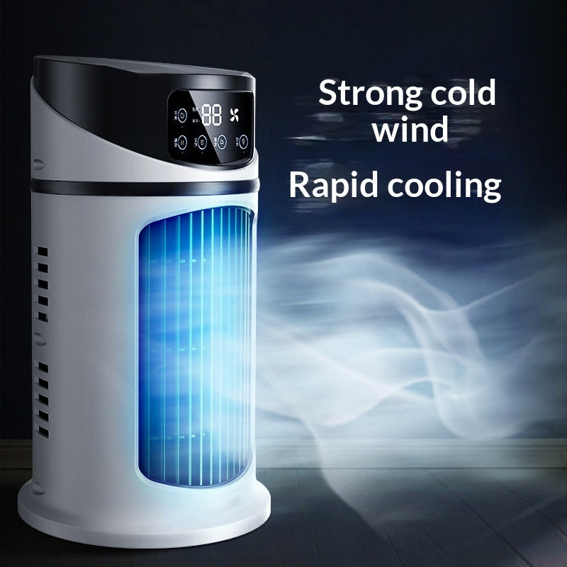 USB Mini Air Cooler Fan - Portable Desktop Cooling Fan with 6 Speed Settings