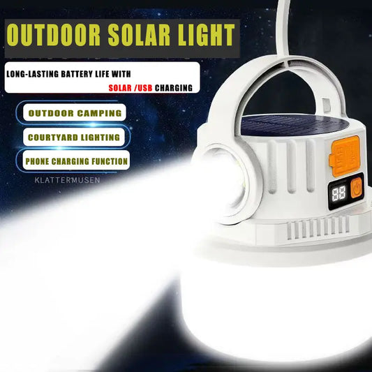 Solar Camping Lantern - Rechargeable LED Emergency Light | Waterproof Portable BEYOND INTERNATIONAL TRADE