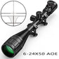 6-24X50AOE Tactical Rifle Scope - HD Optical Shockproof Scope with Red/Green Illuminated Reticle