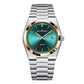 Men's Ultra-Thin Quartz Watch - Stainless Steel Butterfly Clasp, Calendar & Weekday Display