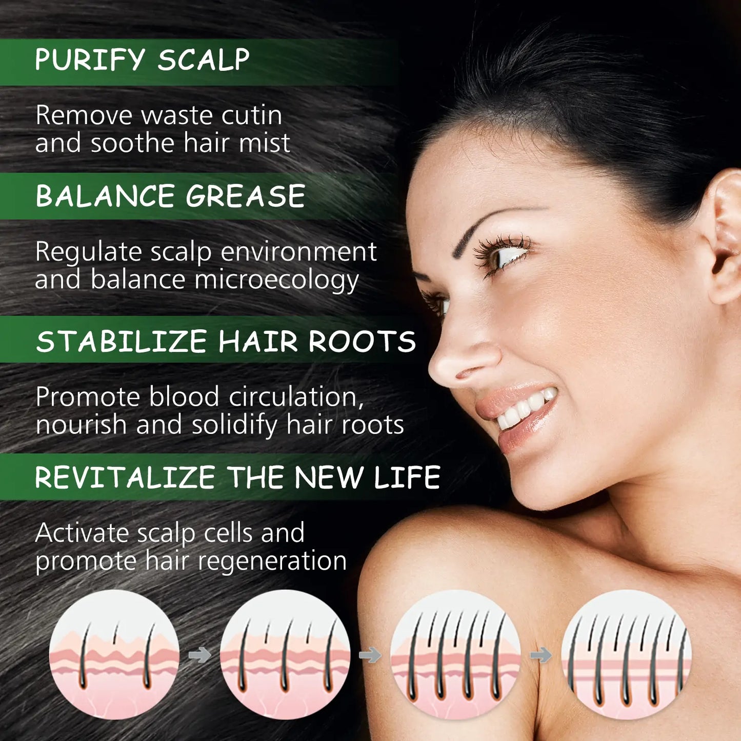 Jaysuing Rosemary Shampoo – Anti-Hair Loss, Oil Control, Volumizing & Smoothing