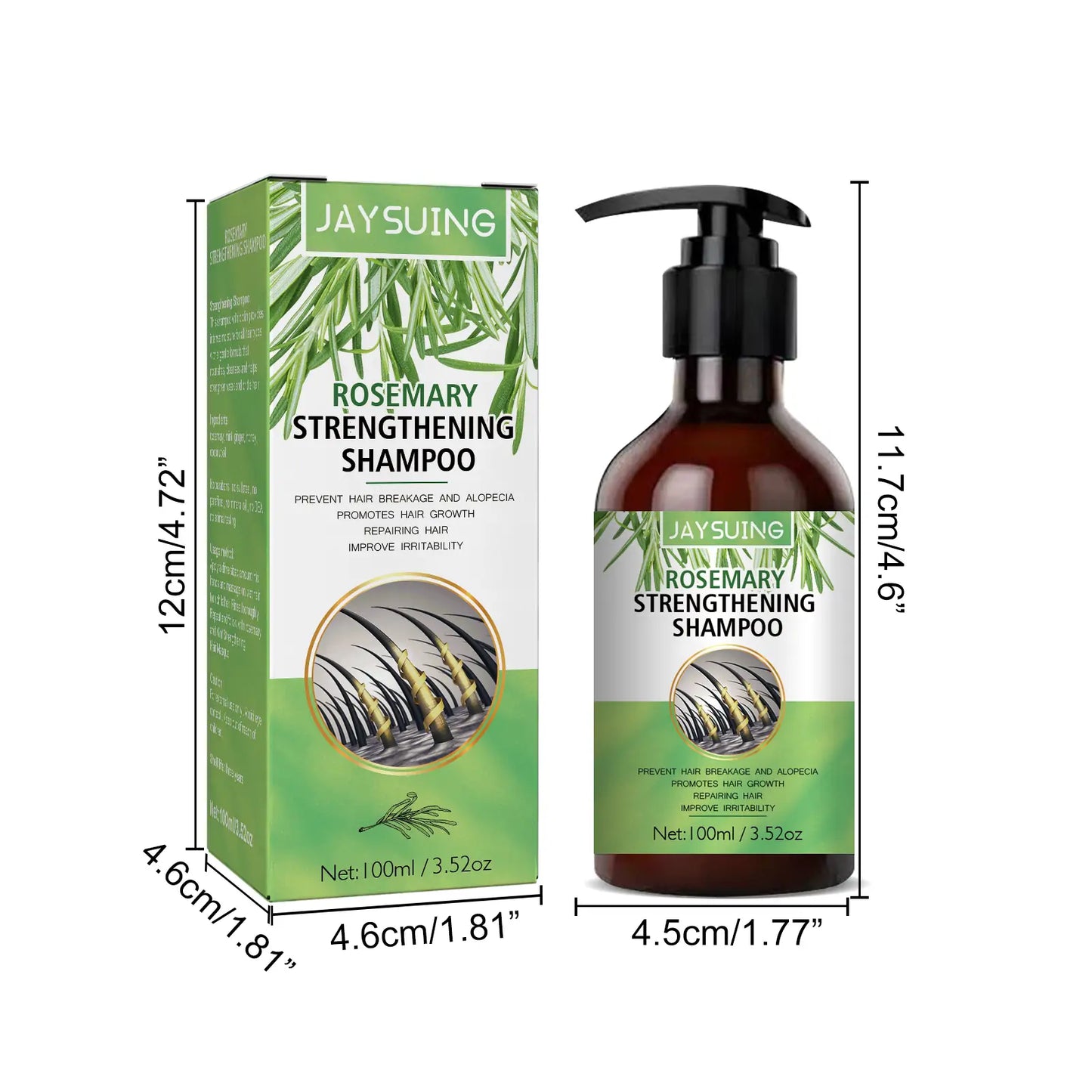 Jaysuing Rosemary Shampoo – Anti-Hair Loss, Oil Control, Volumizing & Smoothing