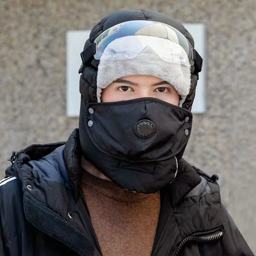 NEW ARRIVAL UNIVERSAL WARM FLEECE WINDPROOF SNOW-PROOF WATERPROOF CAP FOR HEAD FACE AND NECK PROTECTION FULLY PROTECTIVE OUTDOOR CYCLING HELMET