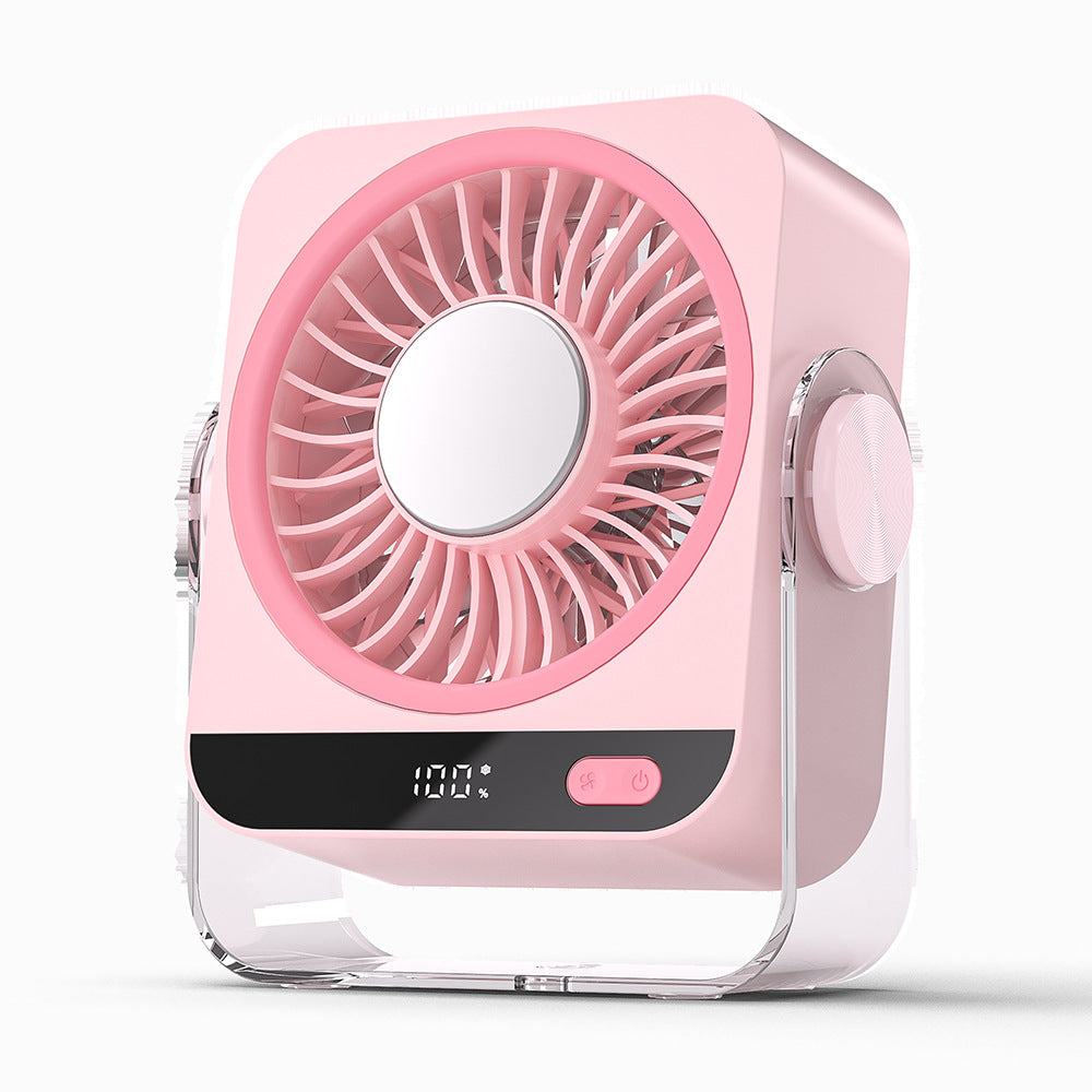 Rechargeable USB Desk Fan | 5-Speed Quiet Portable Fan with Cooling & Digital Display