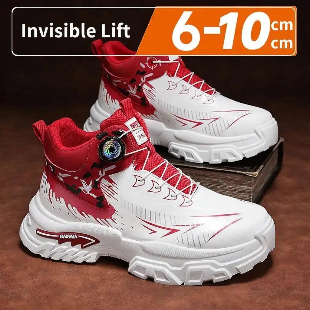 Smart dial BOA lacing height-increasing sneakers 6-10CM rotary system
