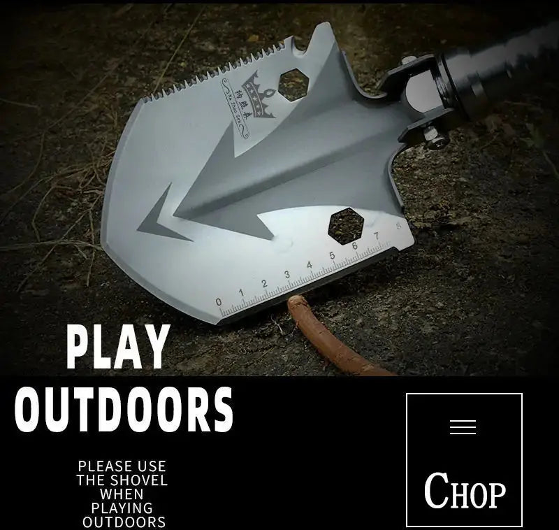 46.45" Stainless Steel Folding Survival Shovel Multi-Tool Kit BEYOND INTERNATIONAL TRADE