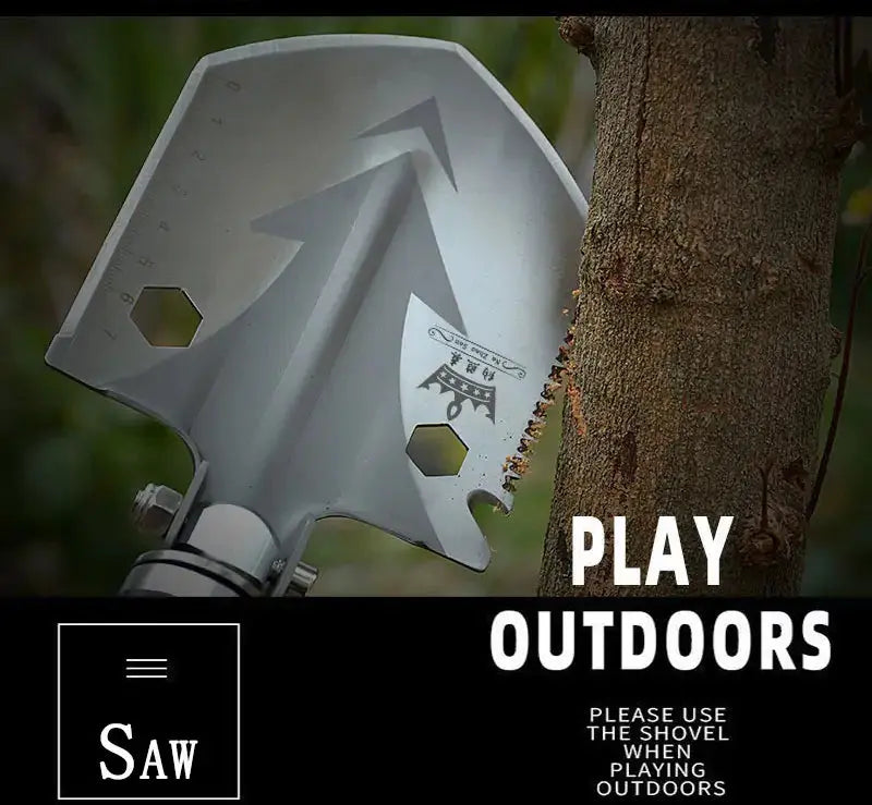 46.45" Stainless Steel Folding Survival Shovel Multi-Tool Kit BEYOND INTERNATIONAL TRADE