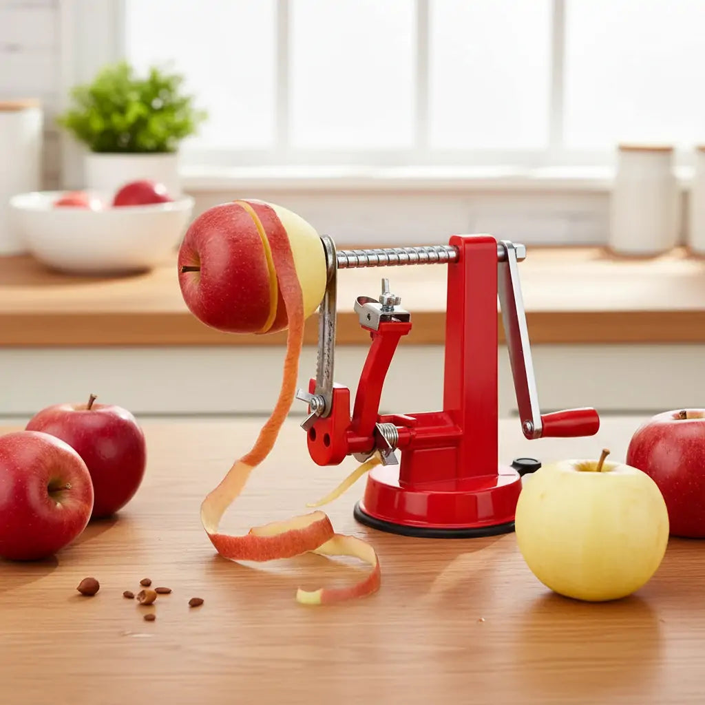Apple Peeler Corer Slicer 3-in-1 - Stainless Steel Fruit Peeling Machine
