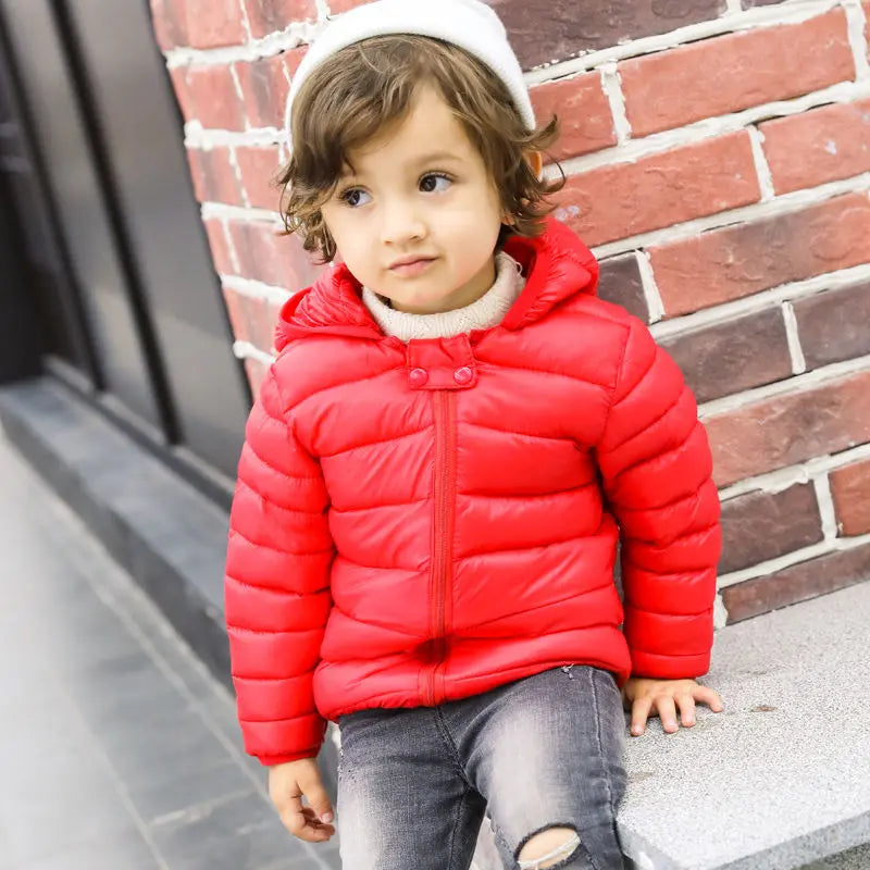 Baby Winter Autumn Hooded Coats Puffer Jacket Coats Boys Girls Winter Warm Down Jackets Toddler Baby Short Down Coats BEYOND INTERNATIONAL TRADE