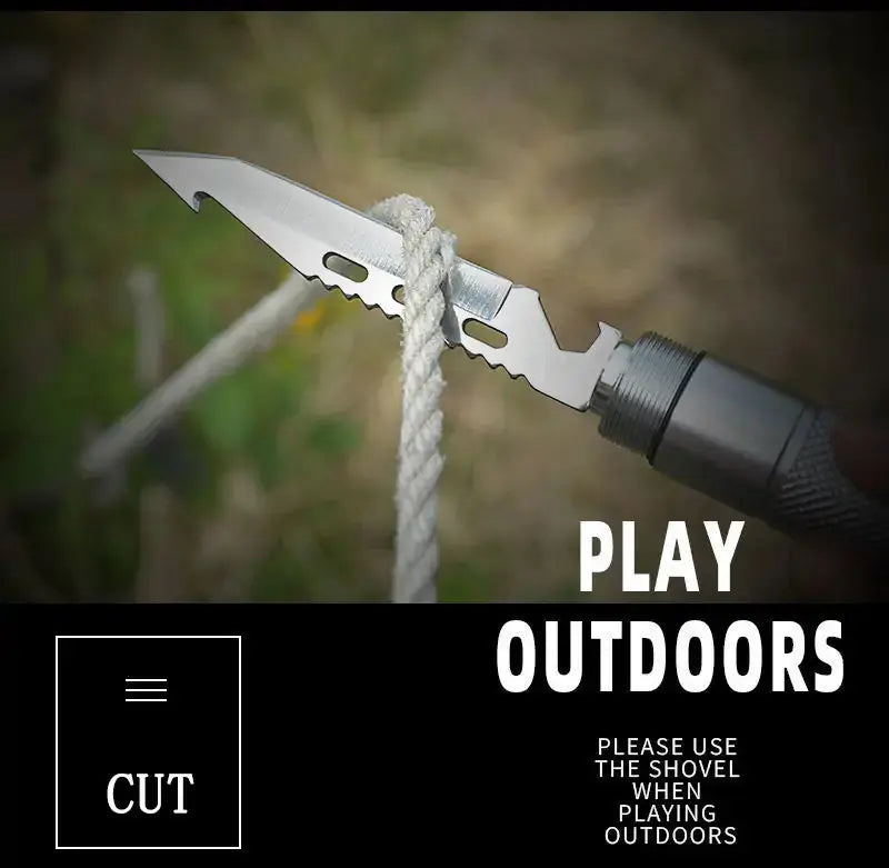 46.45" Stainless Steel Folding Survival Shovel Multi-Tool Kit BEYOND INTERNATIONAL TRADE