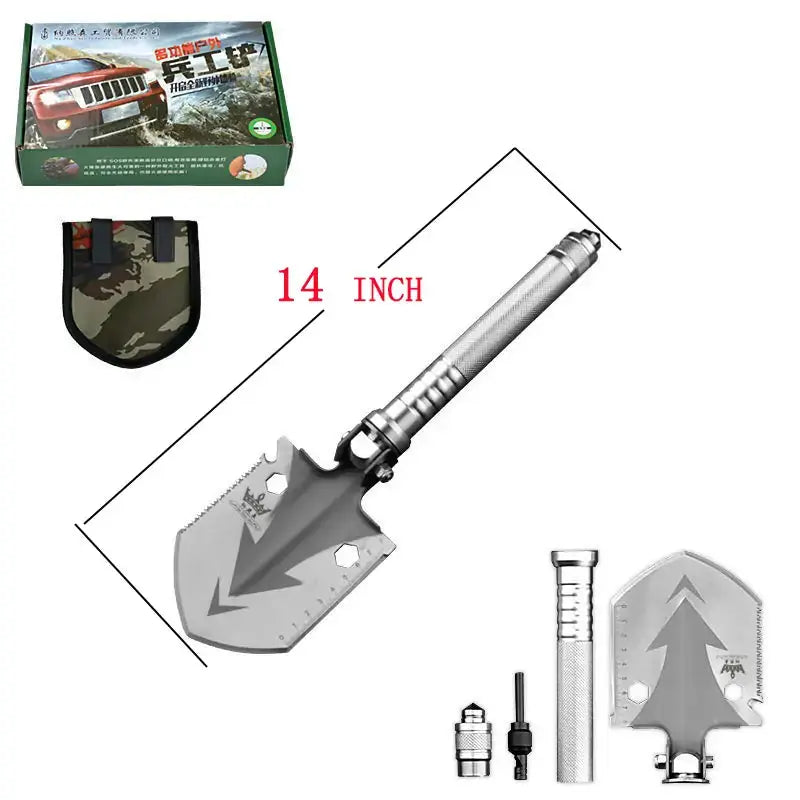 46.45" Stainless Steel Folding Survival Shovel Multi-Tool Kit BEYOND INTERNATIONAL TRADE