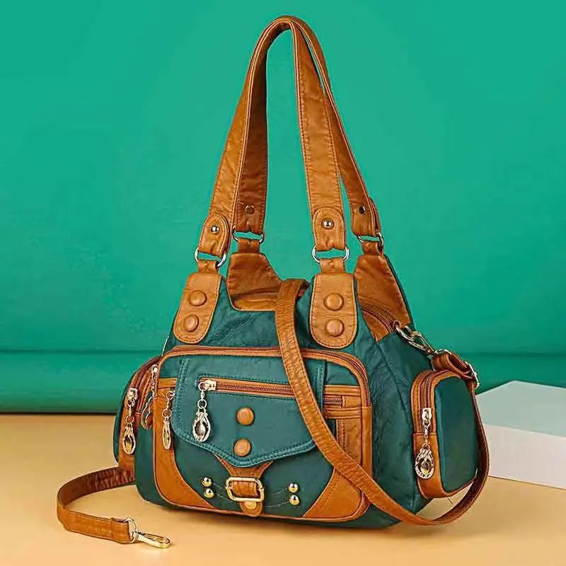 Women's Leather Handbag - Shoulder Crossbody Bag-Fashion Purse BEYOND INTERNATIONAL TRADE