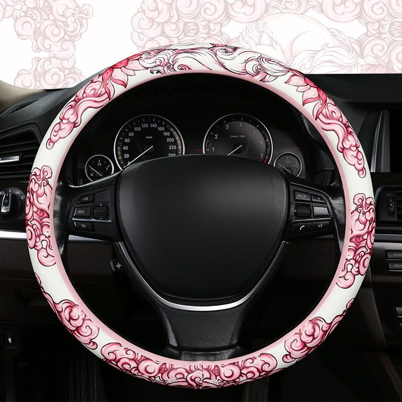 Oriental Cloud Pattern Steering Wheel Cover - Premium Car Interior Decor