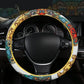 Oriental Cloud Pattern Steering Wheel Cover - Premium Leather Car Accessory BEYOND INTERNATIONAL TRADE