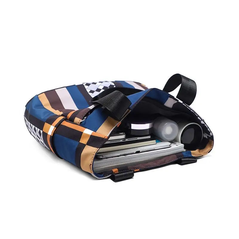 Geometric Pattern nylon Tote Bag - Modern Design Shoulder Bag BEYOND INTERNATIONAL TRADE