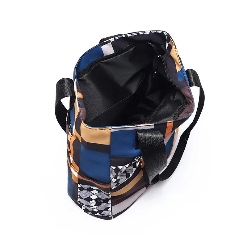 Geometric Pattern nylon Tote Bag - Modern Design Shoulder Bag BEYOND INTERNATIONAL TRADE