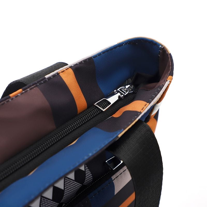 Geometric Pattern nylon Tote Bag - Modern Design Shoulder Bag
