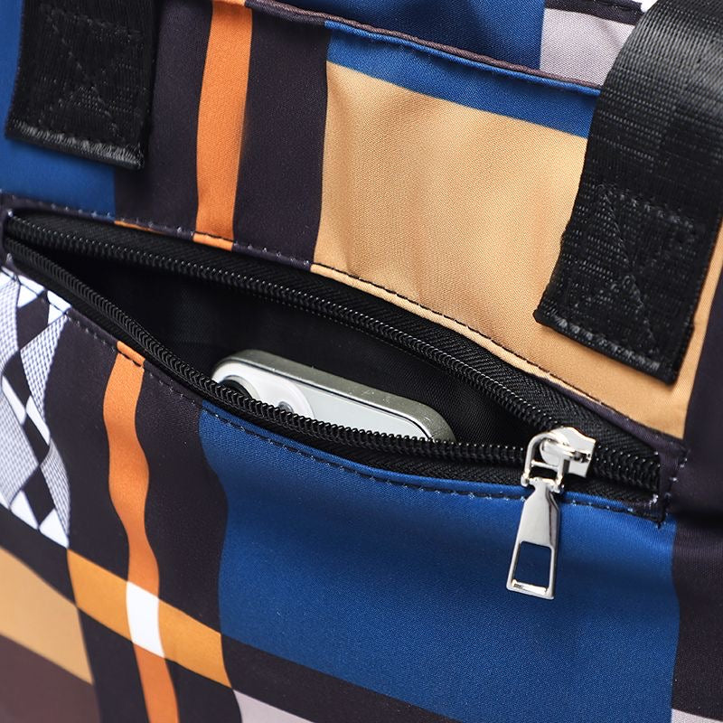 Geometric Pattern nylon Tote Bag - Modern Design Shoulder Bag