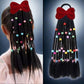 Children's Hair Braids with Colorful Beads & Red Bow | Premium Silk Hair Accessories BEYOND INTERNATIONAL TRADE