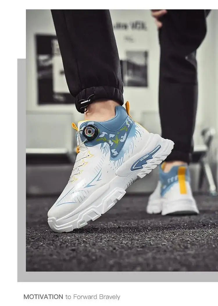 Trendy Elevator Sneakers - Dial Lacing System Height Increasing Shoes 6-10CM BEYOND INTERNATIONAL TRADE