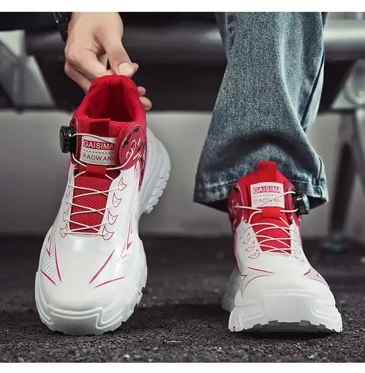 Trendy Elevator Sneakers - Dial Lacing System Height Increasing Shoes 6-10CM BEYOND INTERNATIONAL TRADE