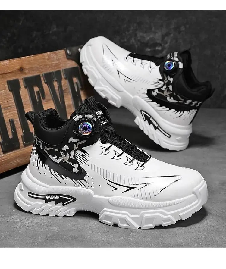 Trendy Elevator Sneakers - Dial Lacing System Height Increasing Shoes 6-10CM BEYOND INTERNATIONAL TRADE