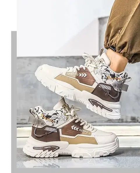 Chunky Platform Elevator Sneakers - Retro Style Height Increasing Shoes 6-10CM BEYOND INTERNATIONAL TRADE
