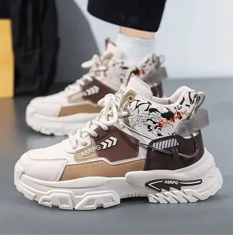 Chunky Platform Elevator Sneakers - Retro Style Height Increasing Shoes 6-10CM BEYOND INTERNATIONAL TRADE