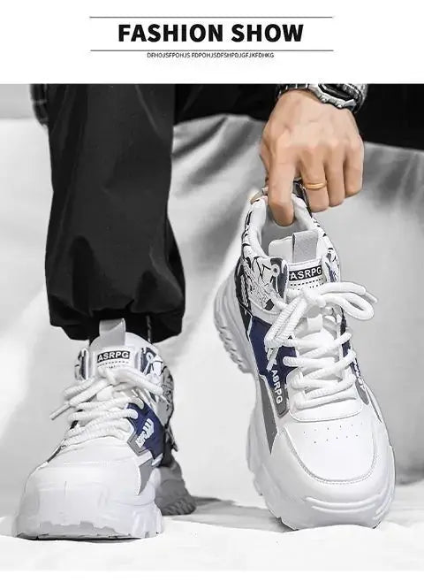 Chunky Platform Elevator Sneakers - Retro Style Height Increasing Shoes 6-10CM BEYOND INTERNATIONAL TRADE