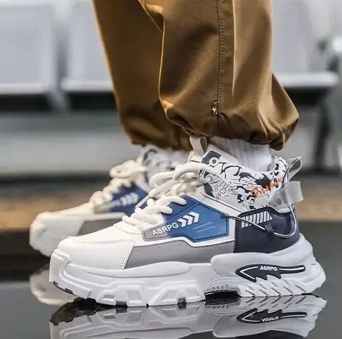 Chunky Platform Elevator Sneakers - Retro Style Height Increasing Shoes 6-10CM BEYOND INTERNATIONAL TRADE