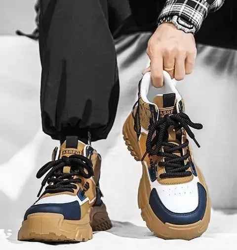 Chunky Platform Elevator Sneakers - Retro Style Height Increasing Shoes 6-10CM BEYOND INTERNATIONAL TRADE