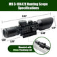 3-10X42 Tactical Rifle Scope with Integrated Red Laser Sight - Picatinny Mount