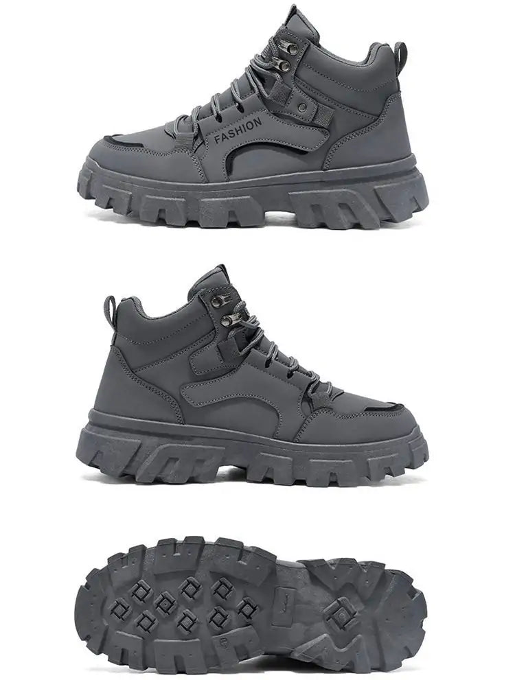 Hidden Height Increase Tactical Boots - Men's Fashion Platform Sneakers