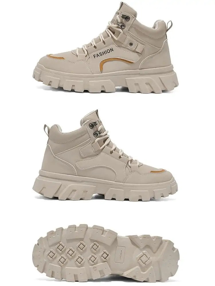 Hidden Height Increase Tactical Boots - Men's Fashion Platform Sneakers