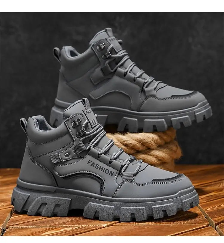 Hidden Height Increase Tactical Boots - Men's Fashion Platform Sneakers