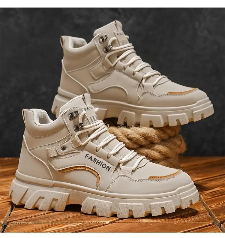 Hidden Height Increase Tactical Boots - Men's Fashion Platform Sneakers