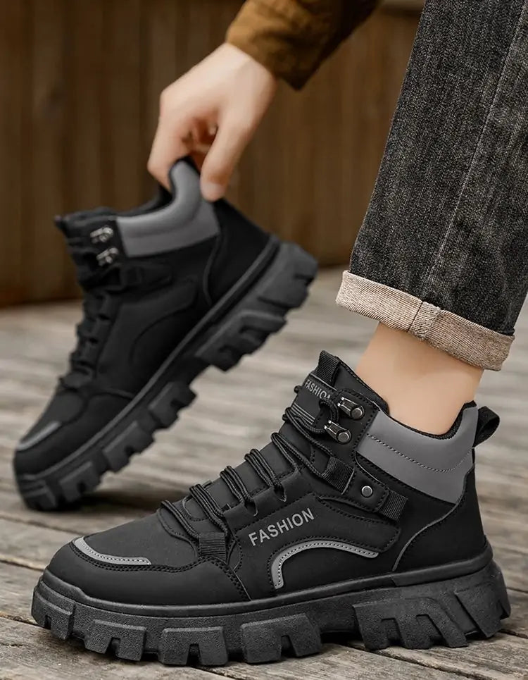 Hidden Height Increase Tactical Boots - Men's Fashion Platform Sneakers