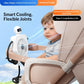 Robot USB Rechargeable Desk Fan | Mini Digital Display Table Fan with Suction Cup
