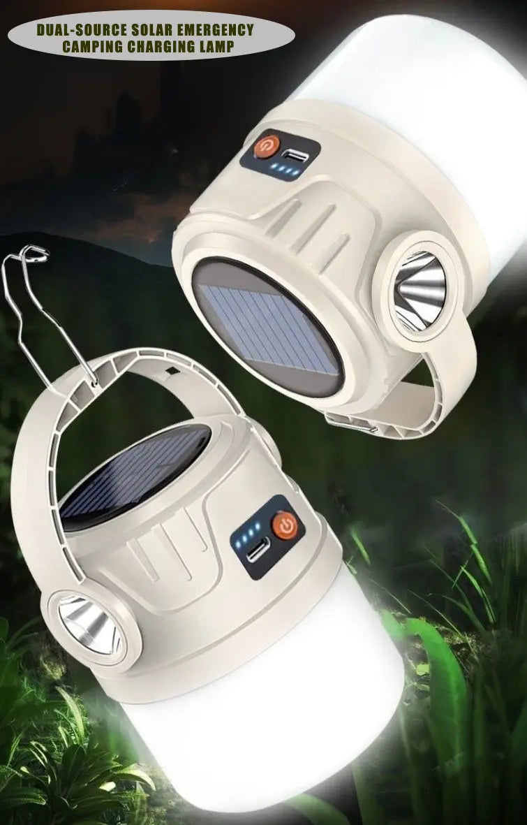 Solar Camping Lantern - Rechargeable LED Emergency Light | Waterproof Portable BEYOND INTERNATIONAL TRADE