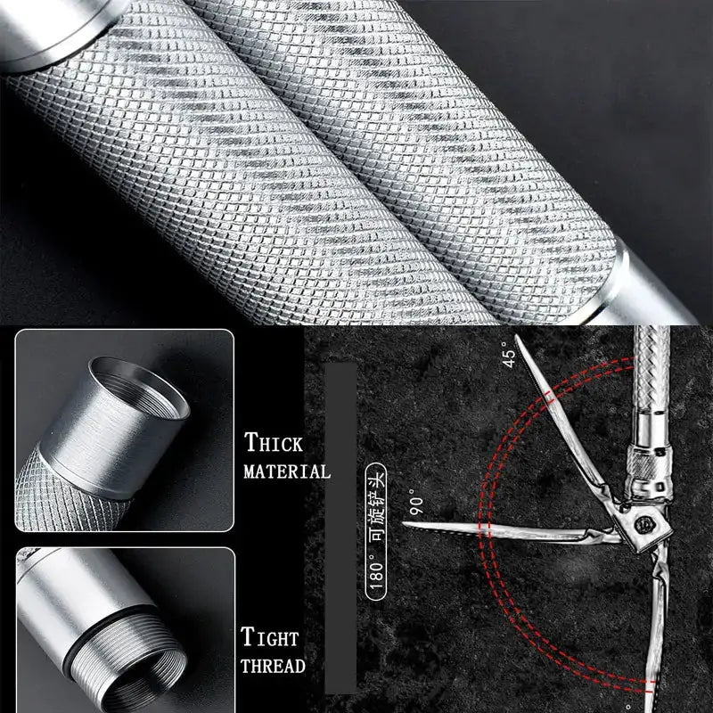 46.45" Stainless Steel Folding Survival Shovel Multi-Tool Kit BEYOND INTERNATIONAL TRADE
