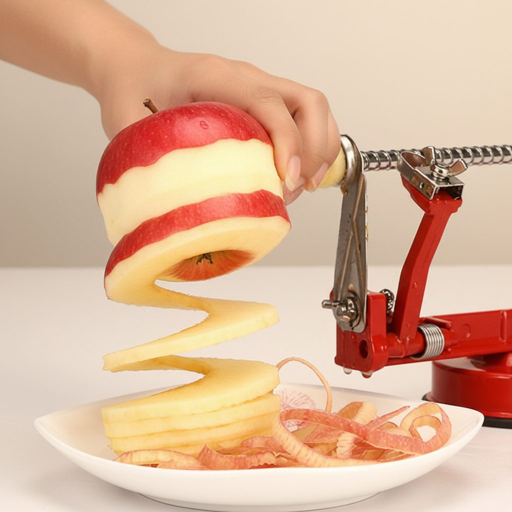 Premium 3-in-1 Apple Peeler Corer Slicer - Professional Stainless Steel Fruit Peeling Machine