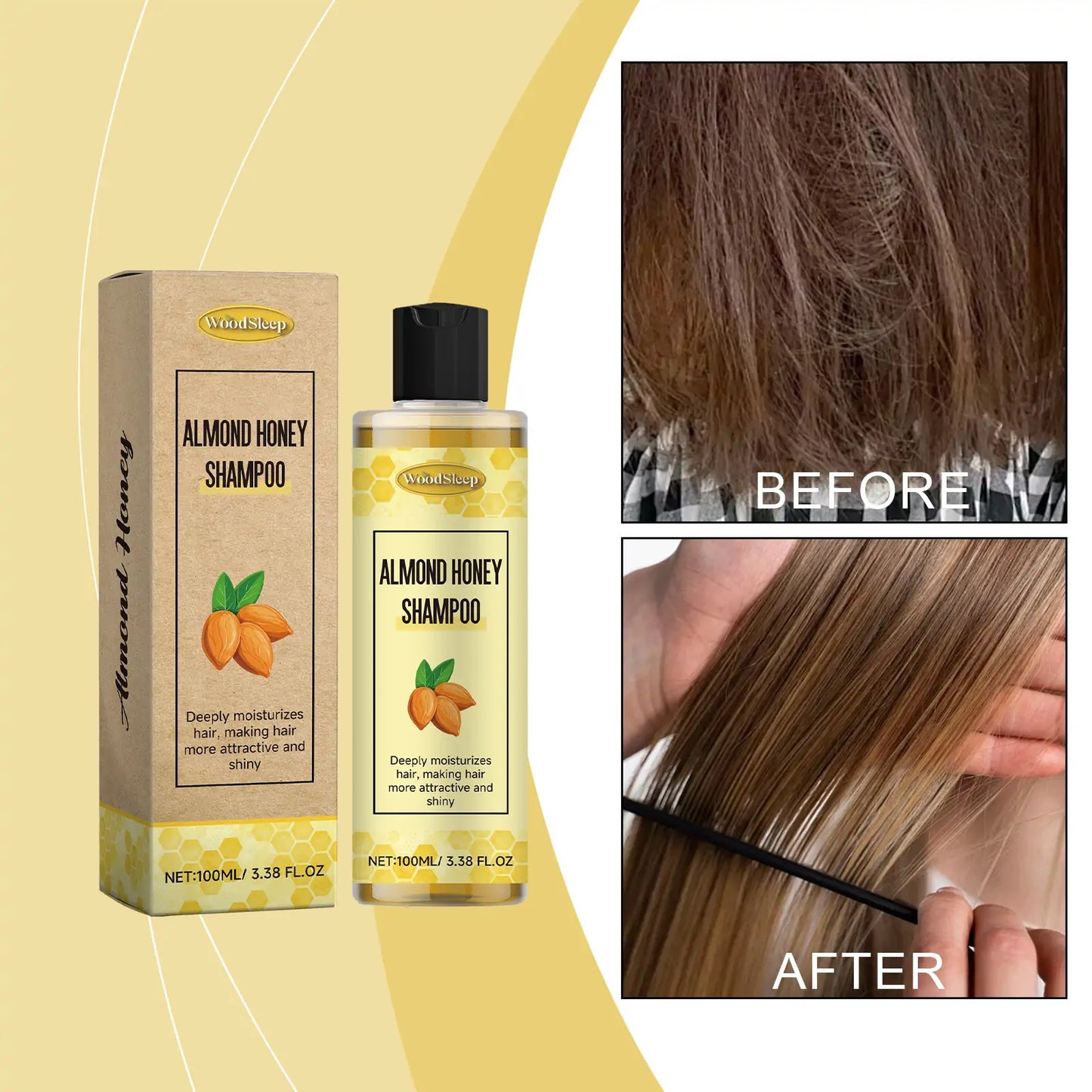 Almond Honey Shampoo – Nourishing Care for Silky, Shiny & Voluminous Hair