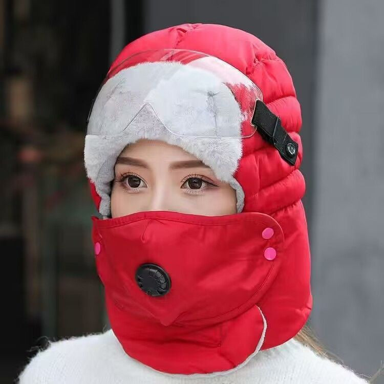 NEW ARRIVAL UNIVERSAL WARM FLEECE WINDPROOF SNOW-PROOF WATERPROOF CAP FOR HEAD FACE AND NECK PROTECTION FULLY PROTECTIVE OUTDOOR CYCLING HELMET