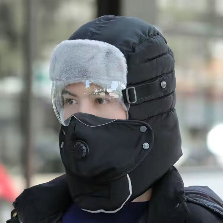 NEW ARRIVAL UNIVERSAL WARM FLEECE WINDPROOF SNOW-PROOF WATERPROOF CAP FOR HEAD FACE AND NECK PROTECTION FULLY PROTECTIVE OUTDOOR CYCLING HELMET