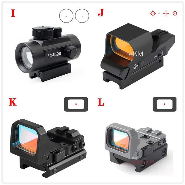 Tactical Reflex Sight Red Green Lighting Reticle Holographic Projected Red Dot Sight Airgun Scope Hunting 11mm/20mm Rail Mount
