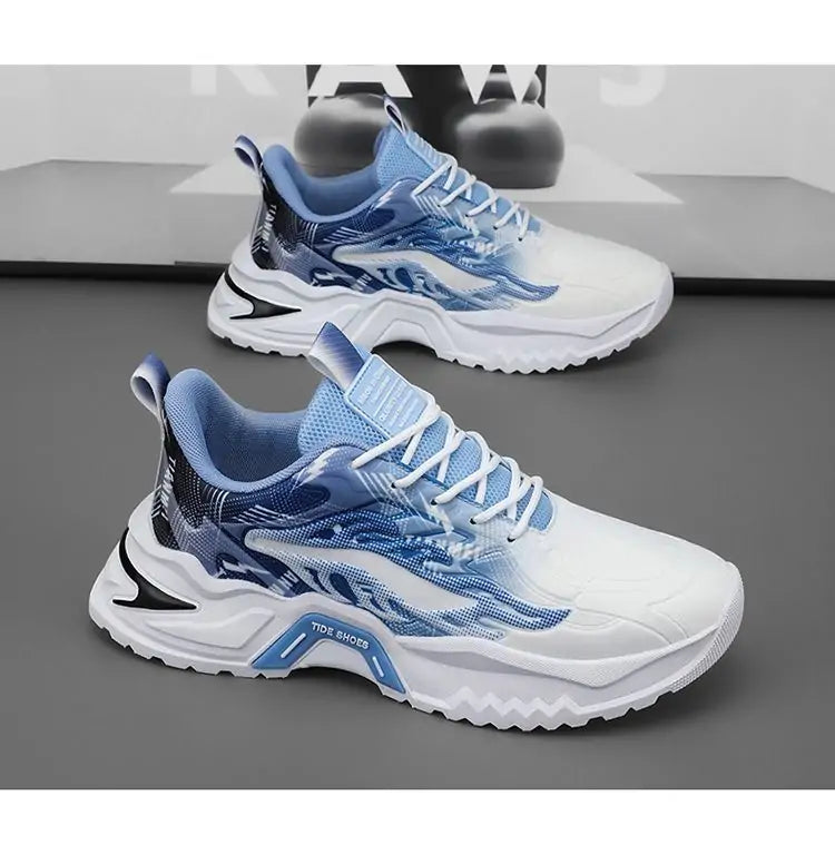 Trendy Casual Athletic Sneakers - Premium Comfort Sports Shoes with Wave Design