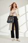 Geometric Pattern Nylon Tote Bag - Modern Design Shoulder Bag