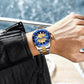 CURREN Men's Skeleton Quartz Watch – Two-Tone Stainless Steel Diver Style