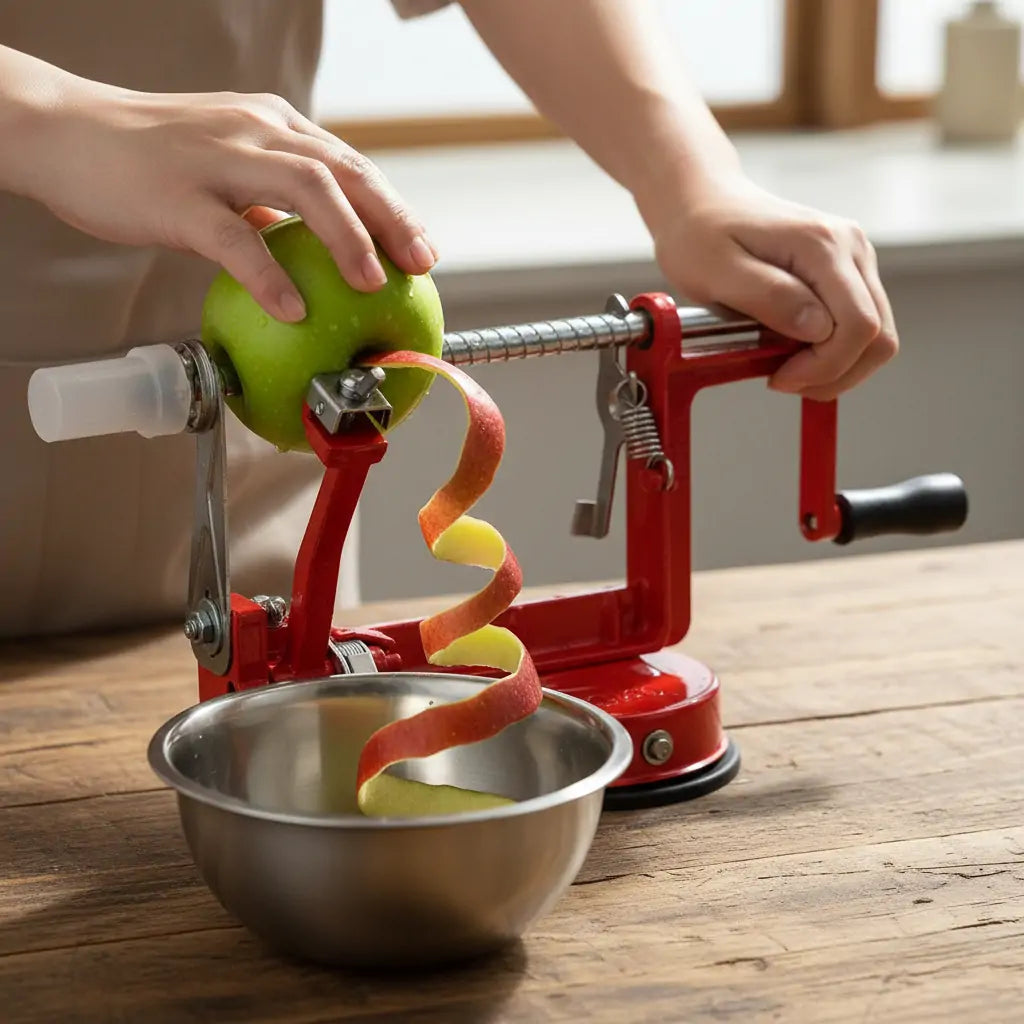 Apple Peeler Corer Slicer 3-in-1 - Stainless Steel Fruit Peeling Machine